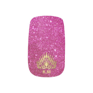 Personalized Pink Princess Nail Manicure Minx Nail Art