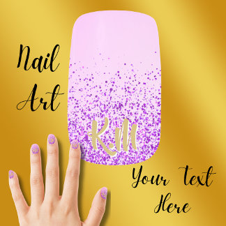 Personalized Pink Princess Nail Manicure Minx Nail Art