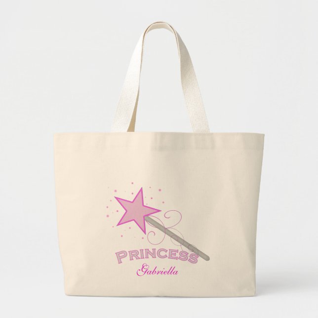 Personalized Pink Princess Wand Tote (Front)
