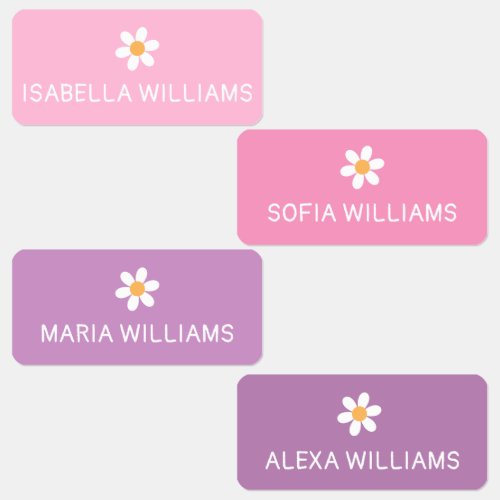 Personalized Pink Purple Girls Name Clothing Kids' Labels
