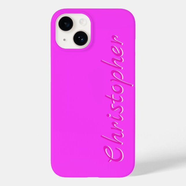 Personalized pink Radial Texture 15 Case-Mate iPhone Case (Back)