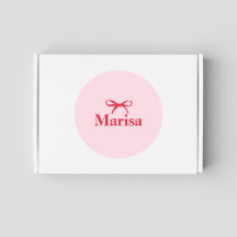 Personalized Pink & Red Bow Name