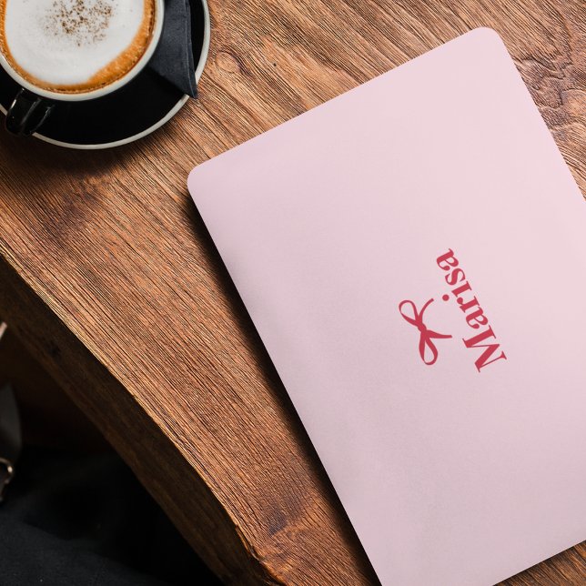 Personalized Pink & Red Bow Name Laptop Cover  HP Laptop Skin (Creator Uploaded)