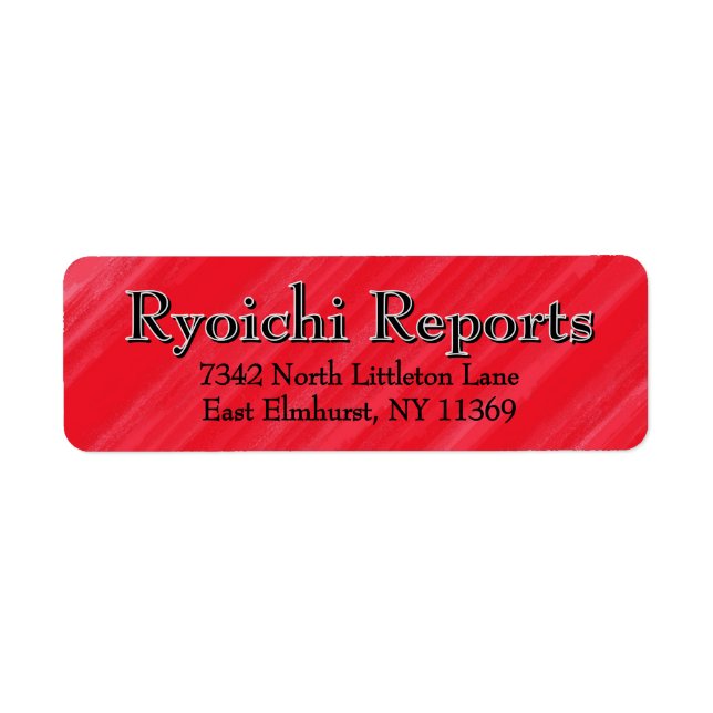 Personalized Pink Red Glamour Label (Front)