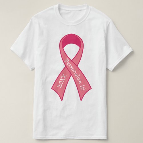 PERSONALIZED Pink Ribbon Graphic T_Shirt