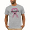 Personalized Pink Ribbon Heart Men's T-Shirt