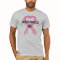 Personalized Pink Ribbon Heart Men's T-Shirt