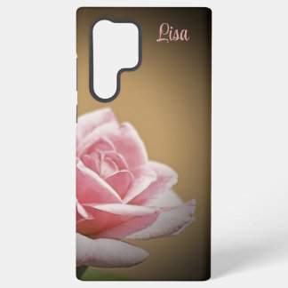 Personalized Pink Rose Flower Samsung Case 