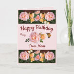 Personalized Pink Roses Christian Mother Birthday Holiday Card<br><div class="desc">This card was created for the designer's dear sister. The roses featured on the card grew on a rose busy given as a gift to the designer by her sister, so this card very special! Customize it to make a really wonderful card for your own sister or a Christian sister...</div>