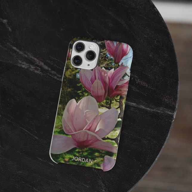 Personalized Pink Saucer Magnolia Blossom Case-Mate iPhone Case (Creator Uploaded)