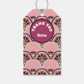 Personalized Pink Scallop Gift Tag