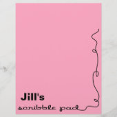 Personalized Pink Scribble Pad (Front)