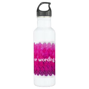 Personalized Pink Sequins Template Water Bottle