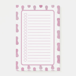 Personalized Pink Shapes Note List.