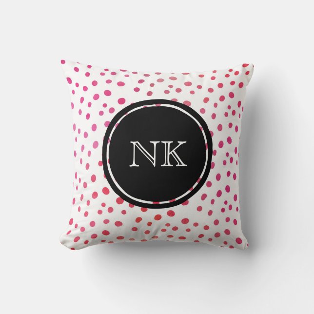 Personalized pink spot pillow (Front)