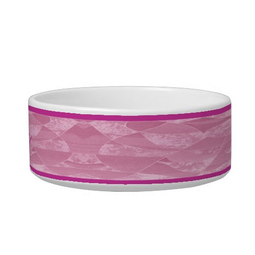 Personalized Pink Stain Glass Pet Bowl