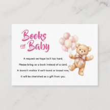 Personalized Pink Teddy Bear Books for Baby