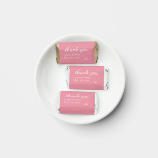 Personalized Pink Thank You Hershey's Miniatures
