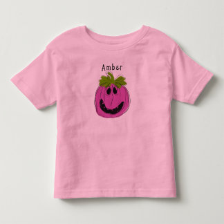 Personalized Pink Toddler Halloween T-Shirt