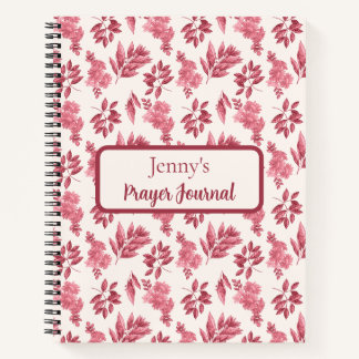 Personalized Pink Toile Prayer Journal