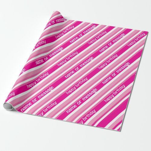 Personalized Pink Toy Inspired Matt Wrapping Paper