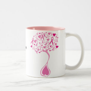 Personalized Pink Tree of Life Breast Cancer Mug