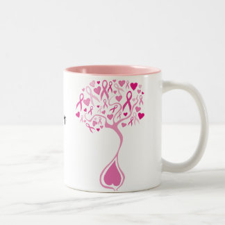 Personalized Pink Tree of Life Breast Cancer Mug