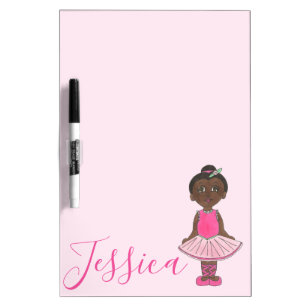 Personalized Pink Tutu Ballet Dancer Ballerina Dry Erase Board
