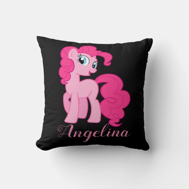 Personalized Pink Unicorn Throw Pillow (Front)