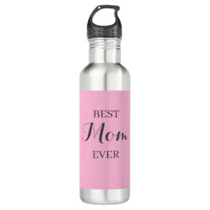 Personalized Pink Water Bottle-Custom Name or Text Stainless Steel Water Bottle