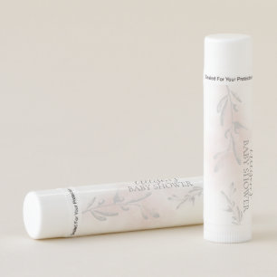 Personalized Pink Watercolor Floral Lip Balm