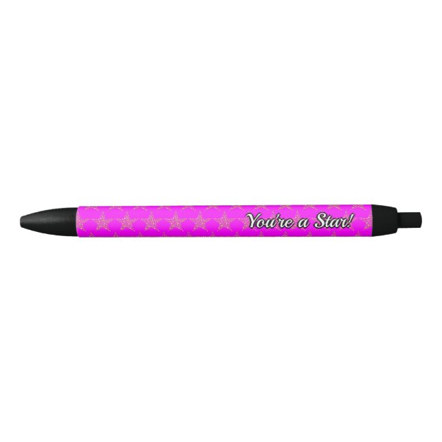 Personalized | PINK with | Gold Stars Pen (Front)
