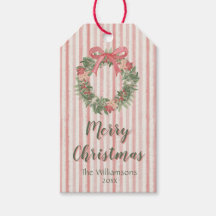 Personalized Pink Wreath Christmas
