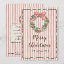 Personalized Pink Wreath Christmas