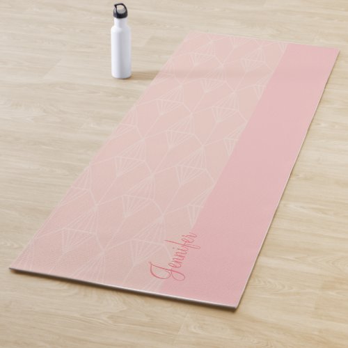 Personalized pink Yoga Mat
