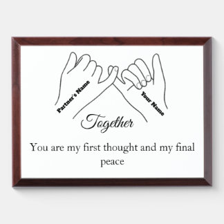 Personalized Pinky Promise Couple - Together Award Plaque