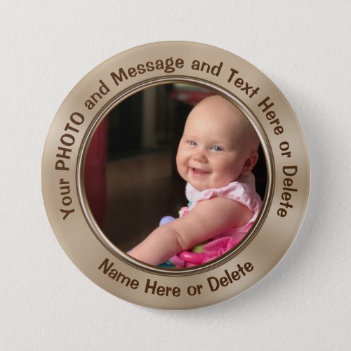 Personalized Pins with Your Photo or Logo and Text