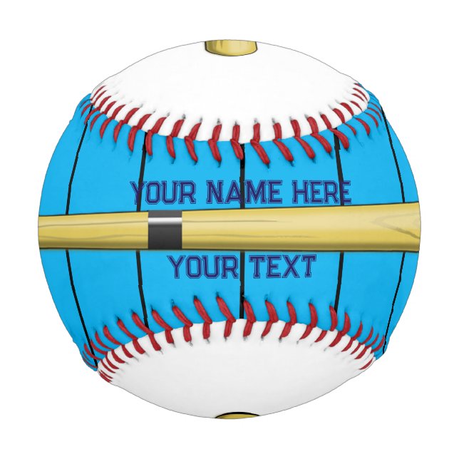 Personalized Pinstripe Baseball (Front)