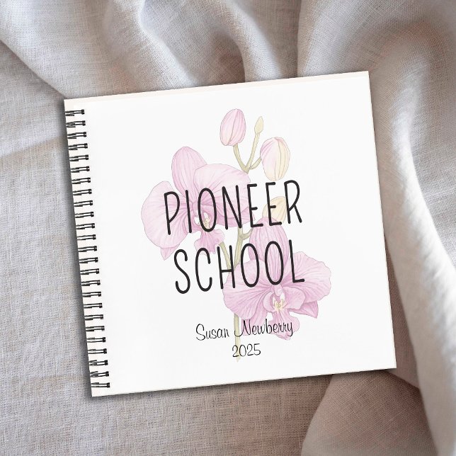 Personalized Pioneer School Notebooks with Orchids (Creator Uploaded)