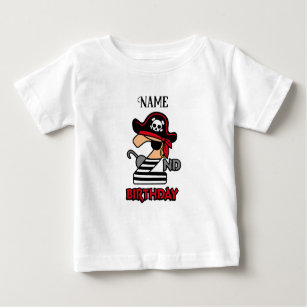 Personalized Pirate 2nd birthday t-shirt