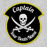 Personalized pirate captain and boat patch