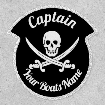 Personalized Pirate Captain And Boat Patch by customizedgifts at Zazzle