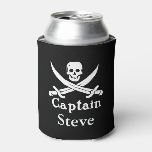 Personalized Pirate Captain Can Cooler