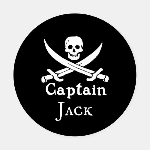 Personalized Pirate Captain Coaster Set