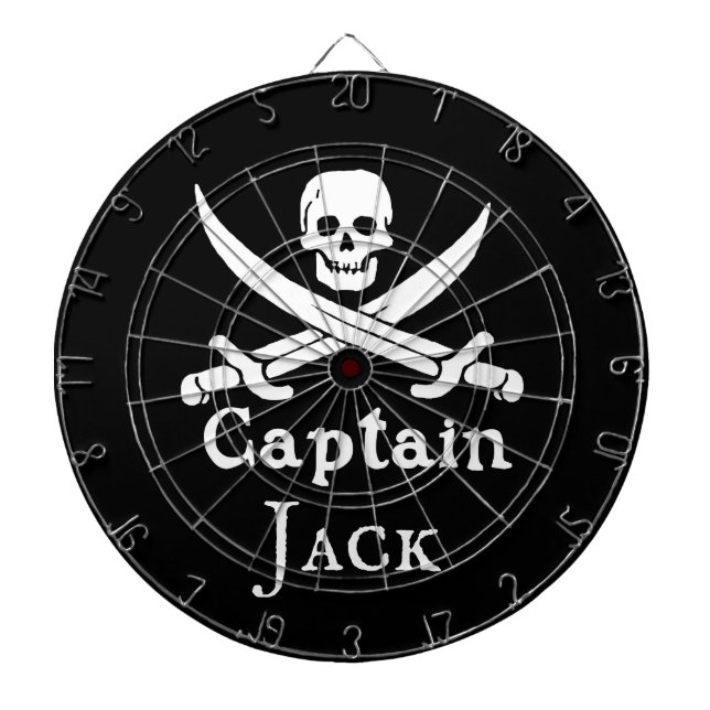 Personalized Pirate Captain Dart Board (Front)
