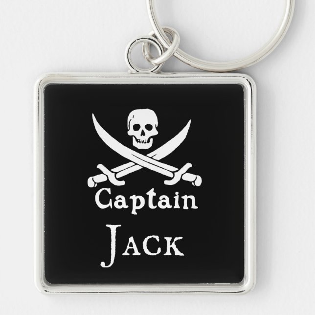 Personalized Pirate Captain Keychain (Front)