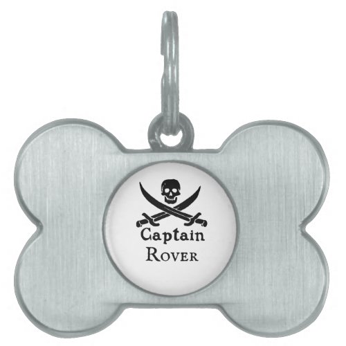 Personalized Pirate Captain Pet ID Tag