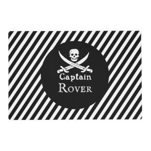 Personalized Pirate Captain Placemat