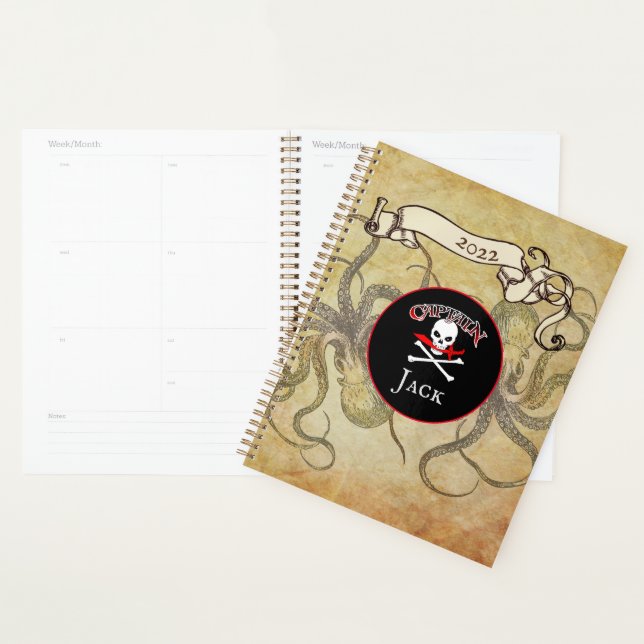 Personalized Pirate Captain Planner (Display)