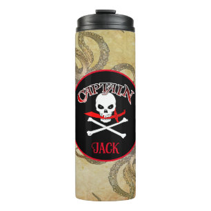 Personalized Pirate Captain Thermal Tumbler